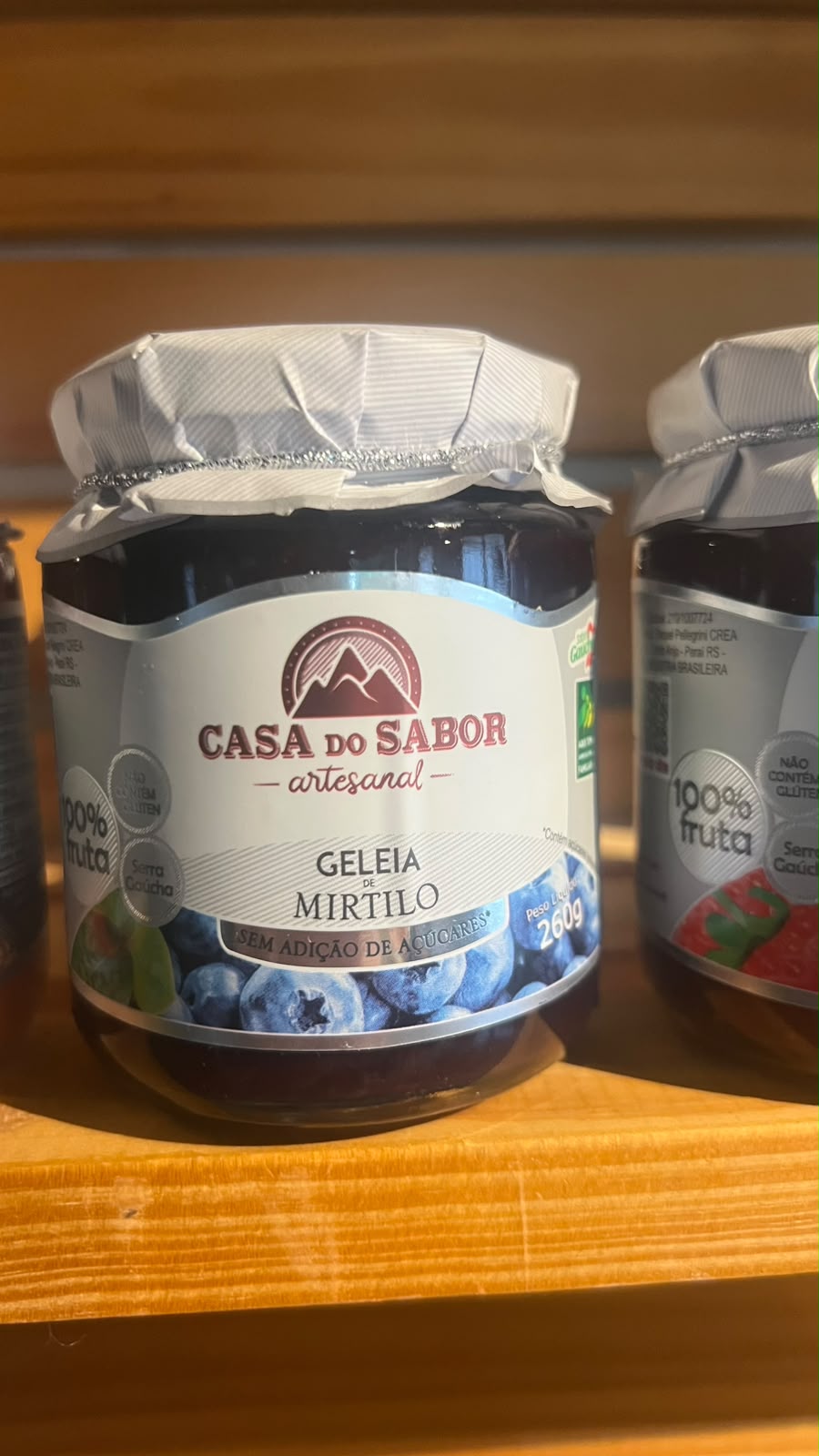 Geleia de mirtilo sem açucar Casa do Sabor