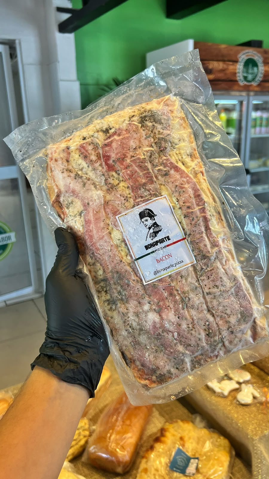 Pizza Bonaparte artesanal sabor bacon