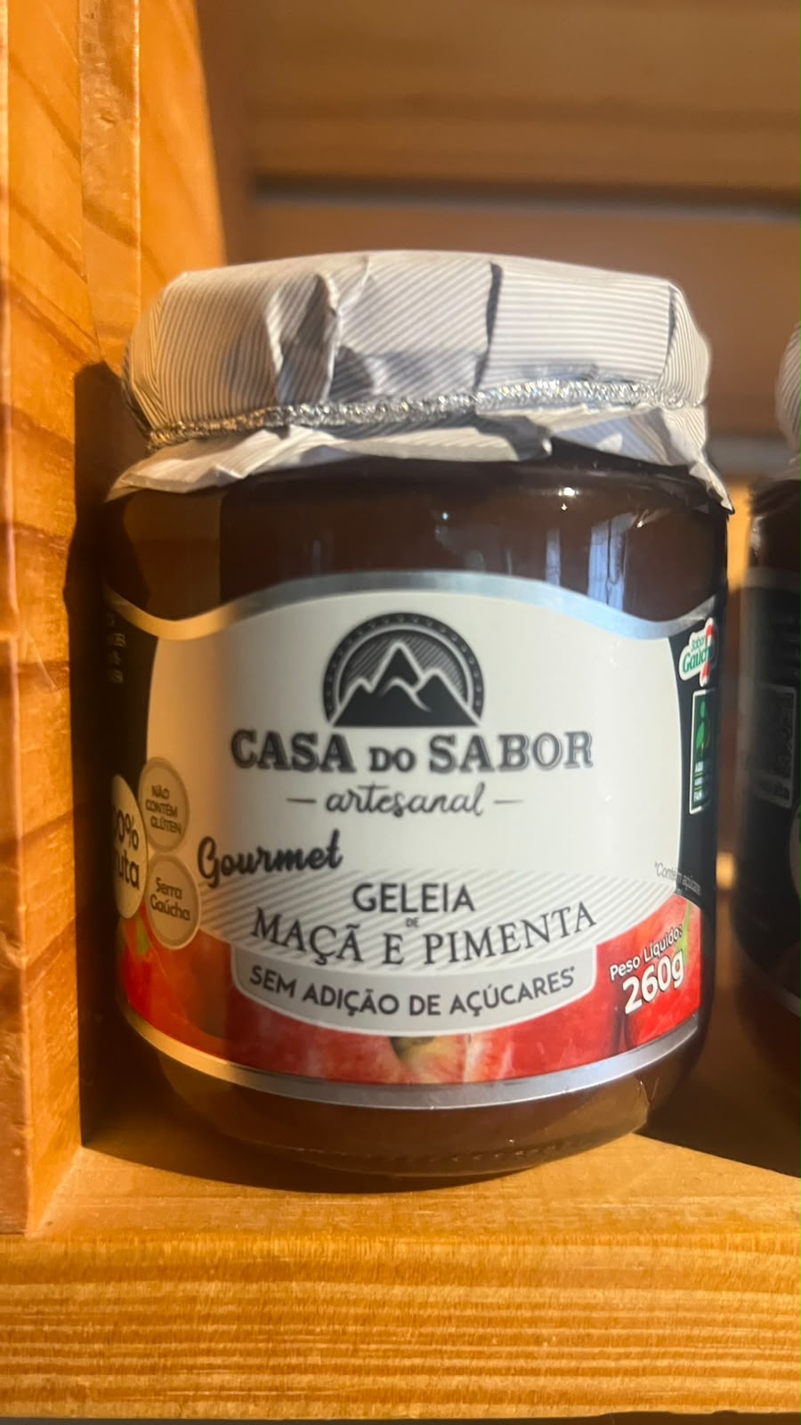 Geleia maça e pimenta Casa do Sabor