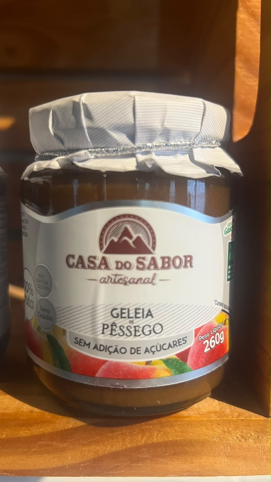Geleia de pêssego sem açucar Casa do Sabor