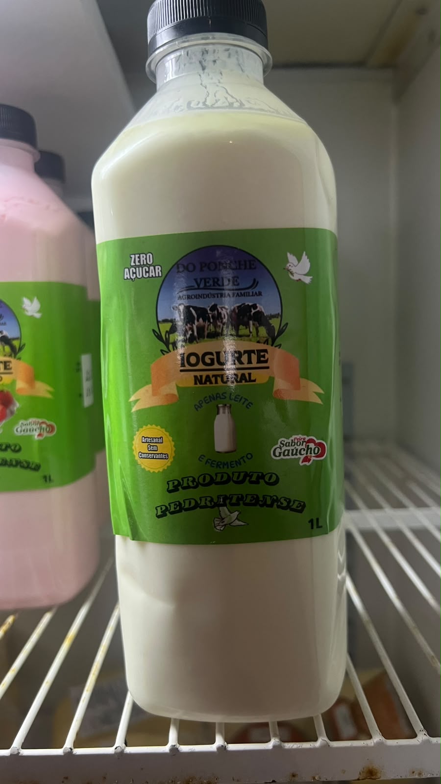 Iogurte natural do Ponche Verde sem açucar 1L