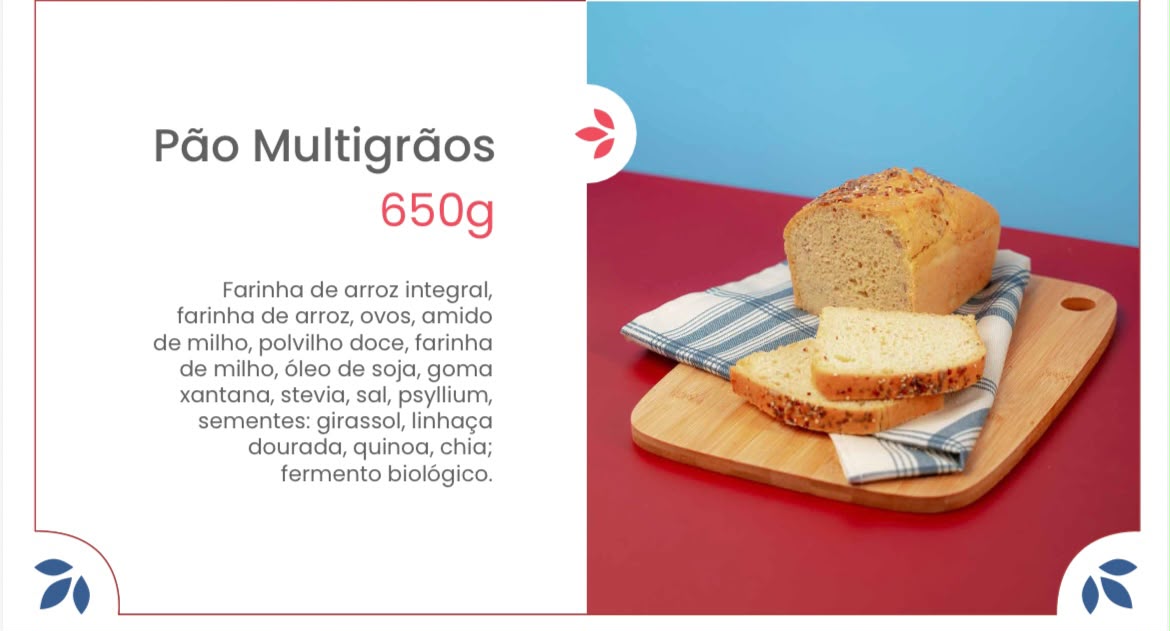 Pão multigrãos sem glúten