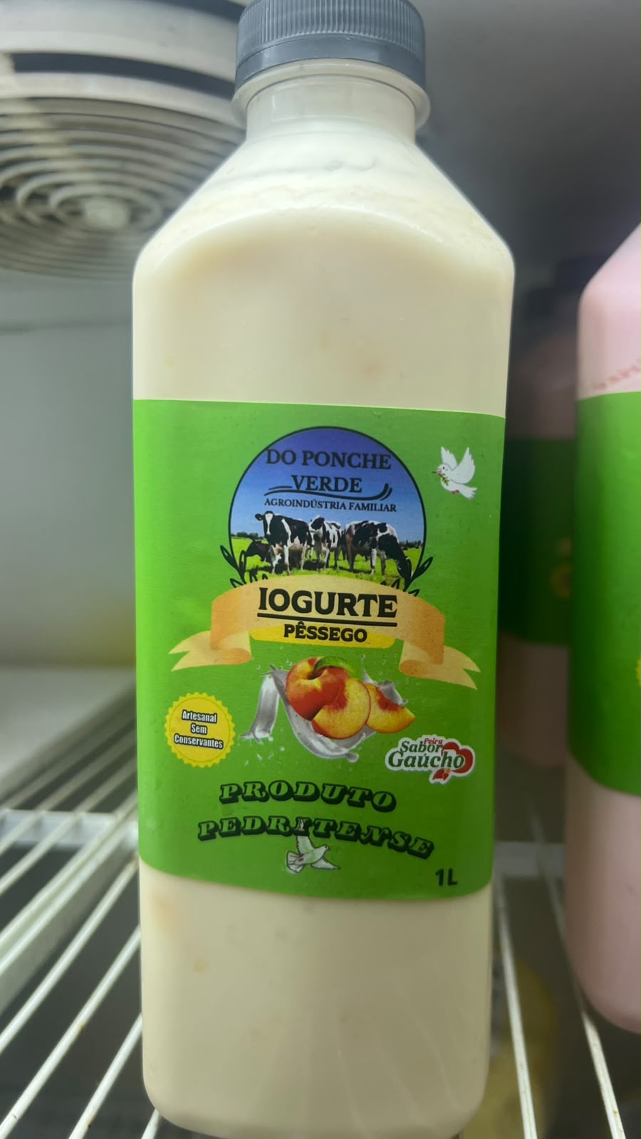 Iogurte natural do Ponche verde pêssego 1L